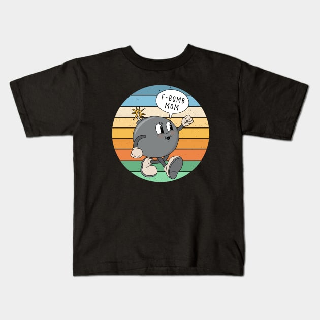 Vintage bomb mascot Kids T-Shirt by valentinahramov